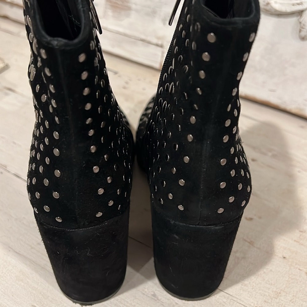 Vince Camuto Drista Black Suede Studded Bootie - Picture 4 of 4
